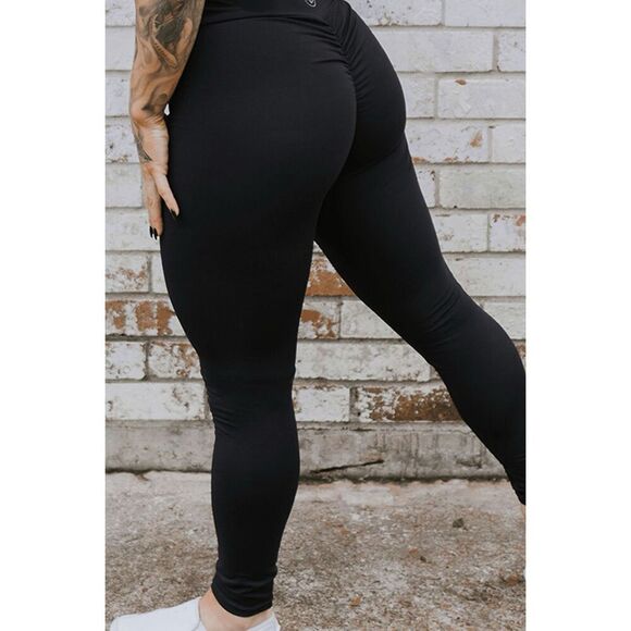 Celestial Bodiez High Rise Booty Scrunch Leggings in Classic Black Size Small - Picture 2 of 8